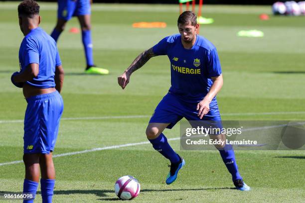 Emiliano Sala of Nantes during the Training Session of Nantes FC on June 28, 2018 in Nantes, France.