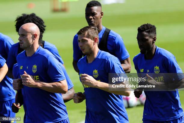 Emiliano Sala of Nantes during the Training Session of Nantes FC on June 28, 2018 in Nantes, France.