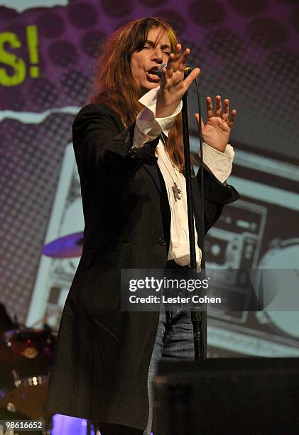 Singer/songwriter Patti Smith performs onstage at the 27th Annual ASCAP Pop Music Awards held at the Renaissance Hollywood Hotel on April 21, 2010 in...