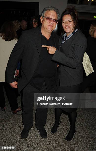 Jeremy Thomas and Tracey Emin attend the Art Plus Music Party, at the Whitechapel Gallery on April 22, 2010 in London, England.