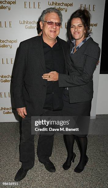 Jeremy Thomas and Tracey Emin attend the Art Plus Music Party, at the Whitechapel Gallery on April 22, 2010 in London, England.
