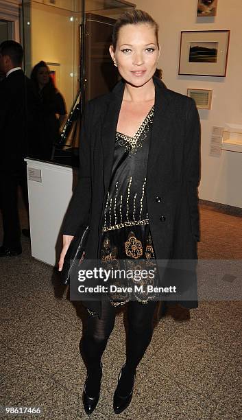 Kate Moss attends the Art Plus Music Party, at the Whitechapel Gallery on April 22, 2010 in London, England.