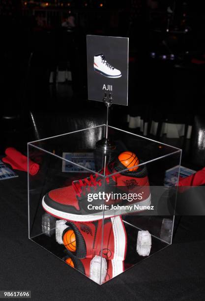 View of the atmosphere at the Jordan Brand Classic awards dinner at The Edison Ballroom on April 16, 2010 in New York City.