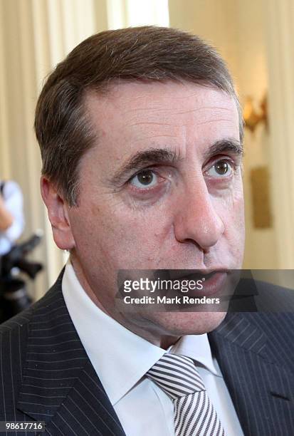 President of FDF Olivier Maingain at the Belgian Federal Parliament on April 22, 2010 in Brussels, Belgium. The Belgian government has effectively...