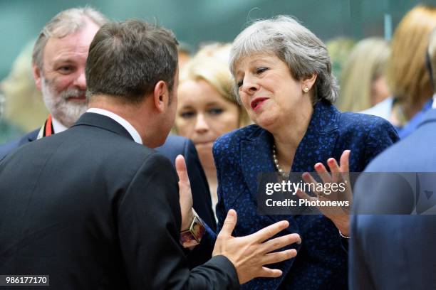 - Sommet Européen - Europese Top * Xavier Bettel * Theresa May pict. By Christophe Licoppe © Photo News via Getty Images)