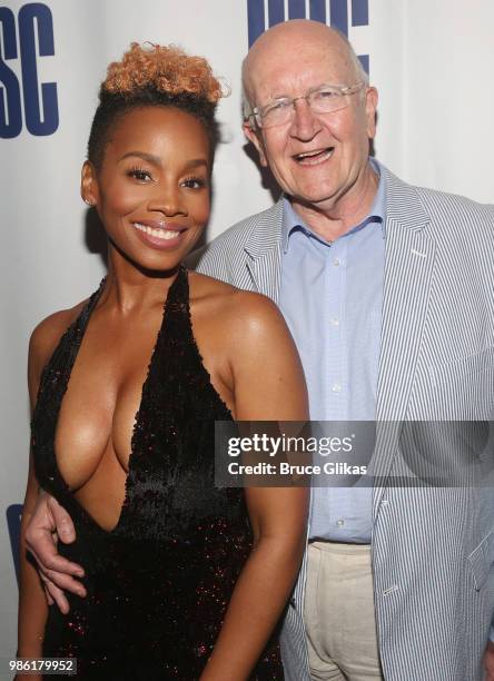 Anika Noni Rose and Director John Doyle pose at the opening night after party for the CSC Production of "Carmen Jones" at Penny Farthing NYC on June...