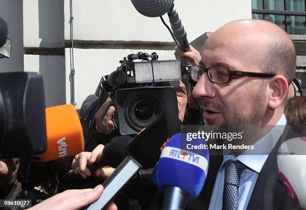 Charles Michel poses for a photo at the Belgian Federal Parliament on April 22, 2010 in Brussels, Belgium. The Belgian government has effectively...