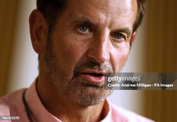 Kenny Stewart, the father of a murdered teenager, during a press conference at the Scottish Parliament in Edinburgh. Mr Stewart has called for reform...