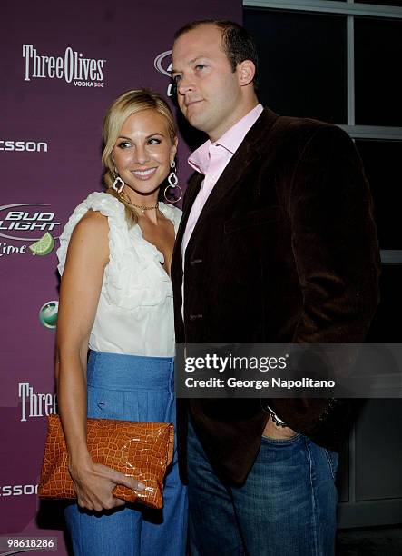 Elisabeth Hasselbeck and husband Tim Hasselbeck attend the US Weekly 25 Most Stylish New Yorkers of 2008 celebration at Hudson Terrace on September...