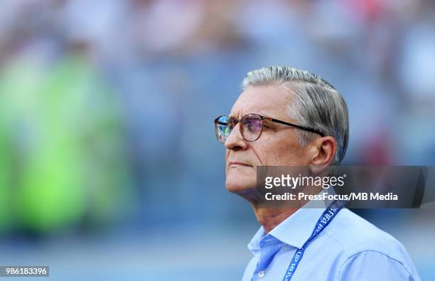 Adam Nawalka, Manager of Poland during the 2018 FIFA World Cup Russia group H match between Japan and Poland at Volgograd Arena on June 28, 2018 in...