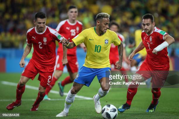 Neymar during the match between Serbia and Brazil valid for the third round of group E of the 2018 World Cup, held at the Spartak Stadium. Brazil win...