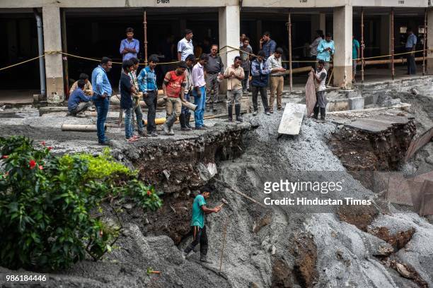 Wall of an upscale residential building in Mumbai’s Wadala East area collapsed following heavy rains on Monday morning, forcing over 200 residents to...
