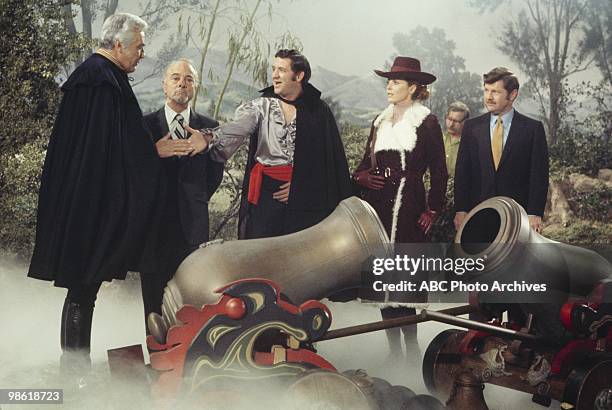 Love and the Duel" - Airdate March 5, 1971. CESAR ROMERO;JAY NOVELLA;GEORGE LINDSEY;TINA LOUISE;BOB HASTINGS