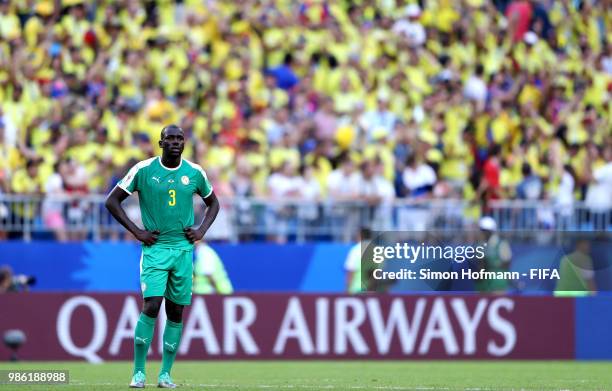 Kalidou Koulibaly of Senegal looks dejected following his sides defeat in the 2018 FIFA World Cup Russia group H match between Senegal and Colombia...