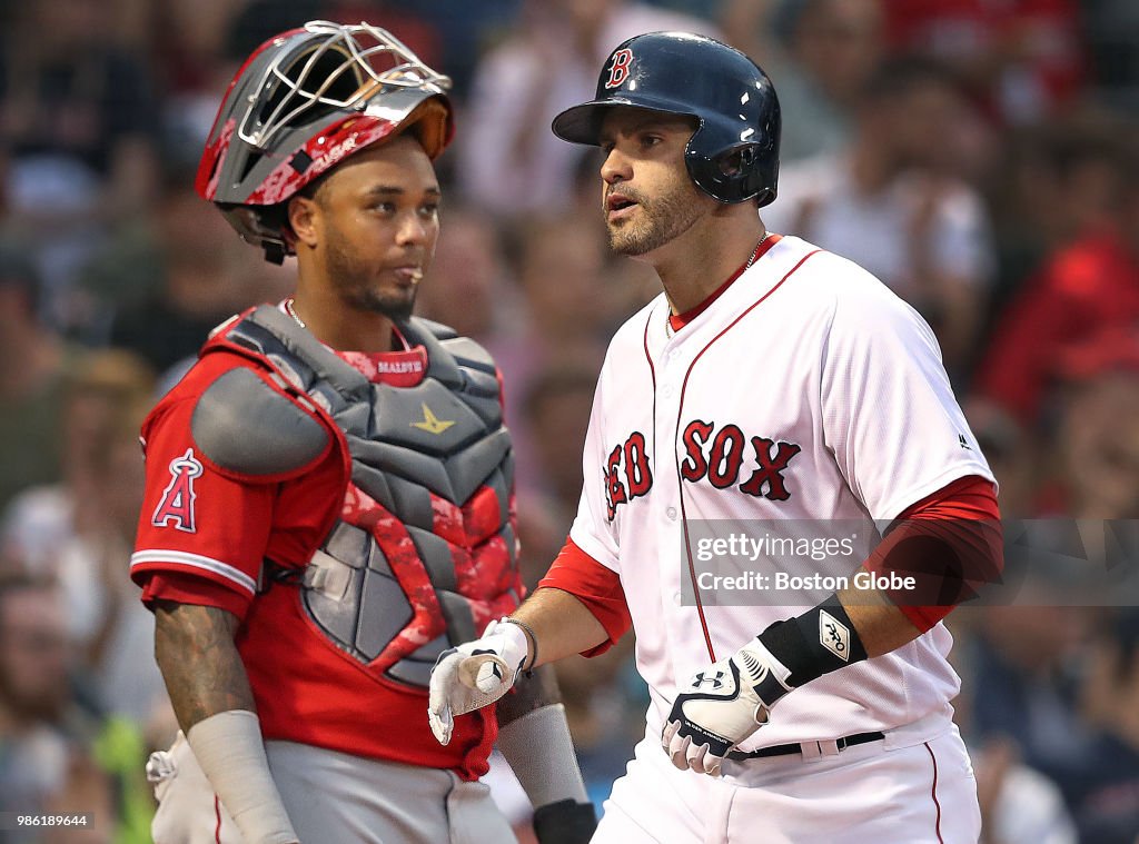 Los Angeles Angels Vs. Boston Red Sox At Fenway Park