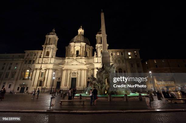 Church of Sant'Agnese in Agone, is a place of Catholic worship, a 1650 building in Baroque style with the Fountain of the Four Rivers located in the...