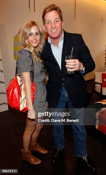 Diana Vickers & Johnnie Bowden attends the Johnnie b Launch Party at Oui Rooms on April 22, 2010 in London, England.