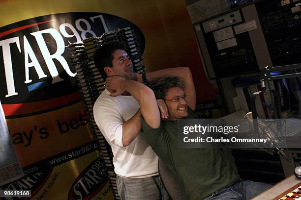 Behind the scenes during the making of American Idol's season 2 finale on May 21, 2003 at the Universal Amphitheatre in Burbank, California. Judge...