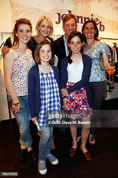 Anna Boden, Johnnie Boden, Sophie Boden, Stella Boden and Katie Boden attends the Johnnie b Launch Party at Oui Rooms on April 22, 2010 in London,...