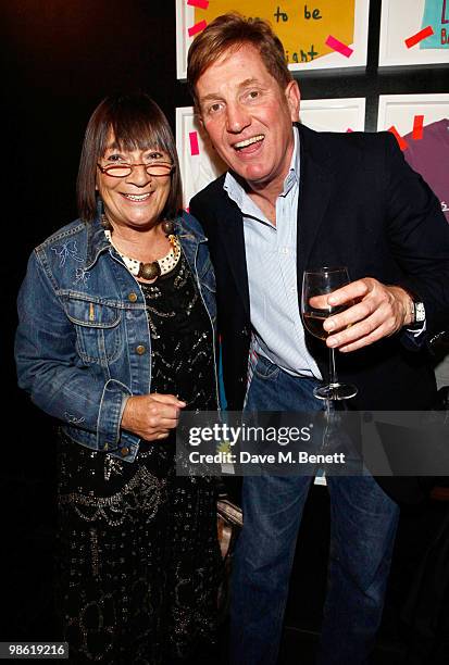 Hillary Alexander and Johnnie Boden attends the Johnnie b Launch Party at Oui Rooms on April 22, 2010 in London, England.