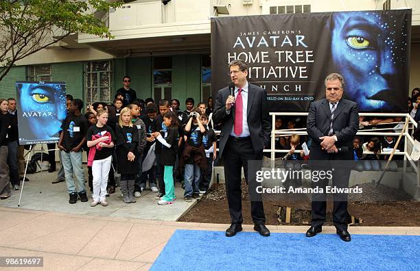 Fox Film Entertainment co- Chairmen and CEO's Tom Rothman and Jim Gianopulos attend the 20th Century Fox & Earth Day Network's "Avatar" Tree Planting...