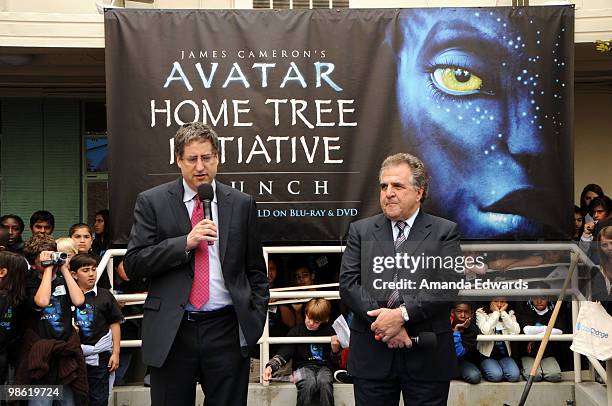 Fox Film Entertainment co- Chairmen and CEO's Tom Rothman and Jim Gianopulos attend the 20th Century Fox & Earth Day Network's "Avatar" Tree Planting...