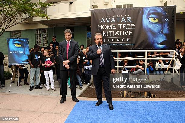 Fox Film Entertainment co- Chairmen and CEO's Tom Rothman and Jim Gianopulos attend the 20th Century Fox & Earth Day Network's "Avatar" Tree Planting...