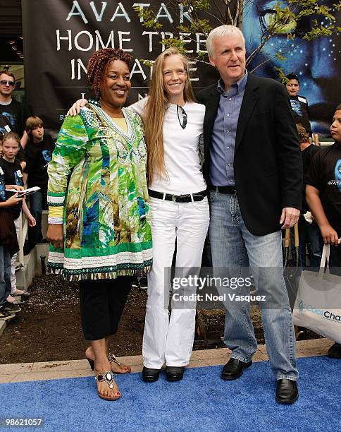 Pounder, Suzy Amis and James Cameron attends the Blu-ray and DVD release of "Avatar" Earth Day tree planting ceremony at Fox Studio Lot on April 22,...