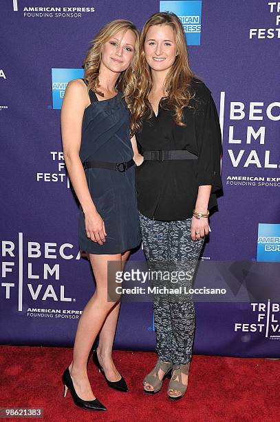Actors Kerry Bishe and Grace Gummer attend the premiere of "Meskada" during the 2010 Tribeca Film Festival at the Village East Cinema on April 22,...