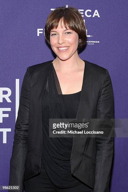 Actress Rebecca Henderson attends the premiere of "Meskada" during the 2010 Tribeca Film Festival at the Village East Cinema on April 22, 2010 in New...