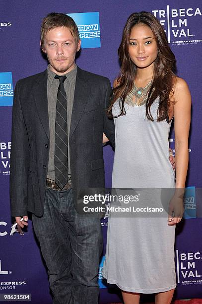 Actor Norman Reedus and model Jarah Mariano attend the premiere of "Meskada" during the 2010 Tribeca Film Festival at the Village East Cinema on...