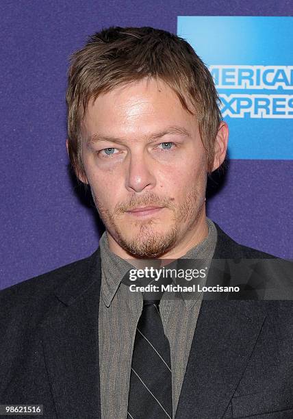 Actor Norman Reedus attends the premiere of "Meskada" during the 2010 Tribeca Film Festival at the Village East Cinema on April 22, 2010 in New York...