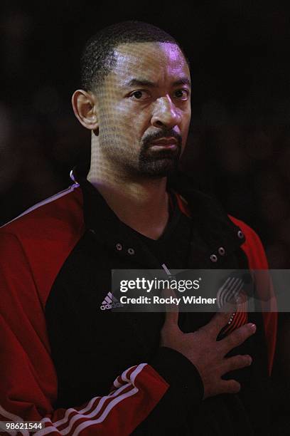 Juwan Howard of the Portland Trail Blazers looks on prior to the game against the Sacramento Kings on March 12, 2010 at Arco Arena in Sacramento,...