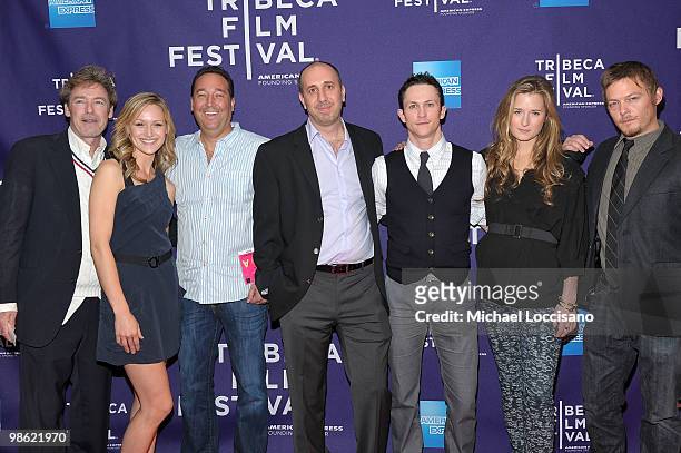 James McCaffrey, Kerry Bishe, Ron Stein, Jonathan Tucker, Grace Gummer and Norman Reedus attend the premiere of "Meskada" during the 2010 Tribeca...