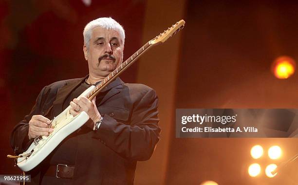 Pino Daniele performs at the Nat Geo Music Live: Earth Day 2010 on April 22, 2010 in Rome, Italy.