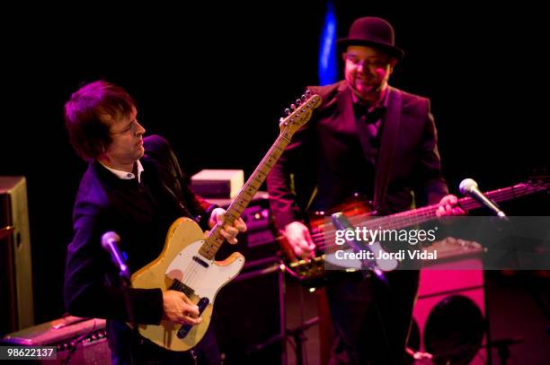 Chuck Prophet and Kevin White perform at the Teatre Zorrilla on April 22, 2010 in Badalona, Spain.