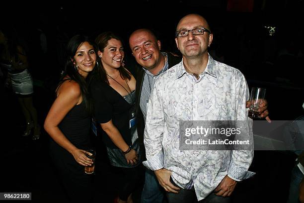 Ereth Bolanos, Patricia Vargas, Eduardo Astorga and Manuel Techera pose for a photograph during the 20th Gold Circle Awards realized by the Creative...