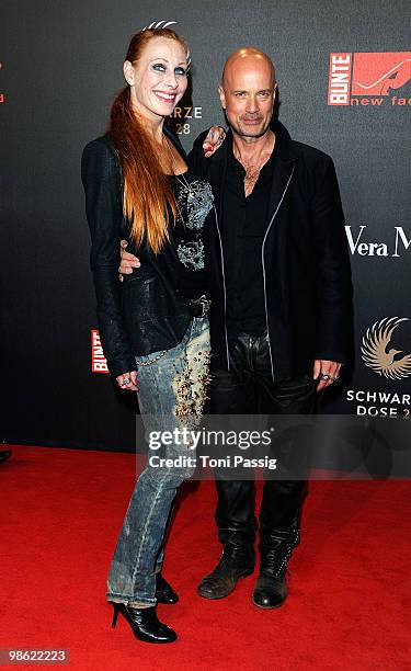 Actress Andrea Sawatzki and husband actor Christian Berkel attend the 'New Faces Award 2010' at Cafe Moskau on April 22, 2010 in Berlin, Germany.