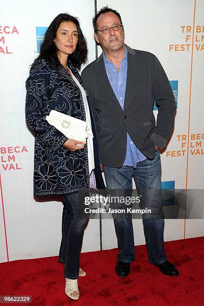 Actor Jean Reno and Zofia Borucka attend the premiere of "My Own Love Song" during the 2010 Tribeca Film Festival at the Tribeca Performing Arts...