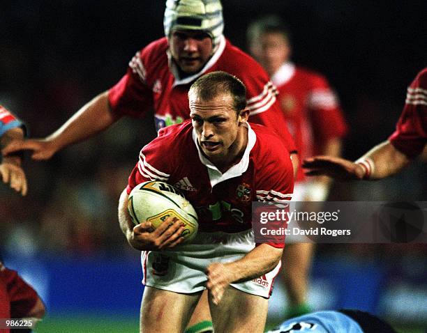 Matt Dawson of the Lions in action with the ball during the game between British and Irish Lions and NSW Waratahs played at the Sydney Football...