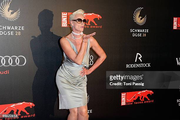 Actress Brigitte Nielsen attends the 'New Faces Award 2010' at Cafe Moskau on April 22, 2010 in Berlin, Germany.