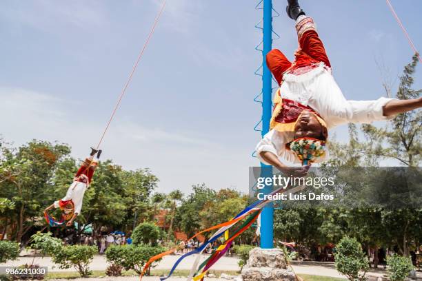 mexican voladores - unesco intangible cultural heritage list stock pictures, royalty-free photos & images