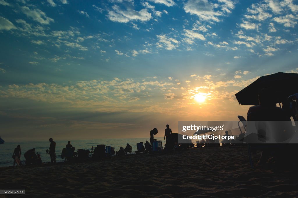 Sunset in Piriápolis beach, Uruguay