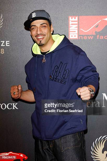 Superstar 2010 Mehrzad Marashi attends the 'new faces award 2010' at cafe Moskau on April 22, 2010 in Berlin, Germany.