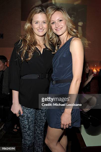 Kerry Bishe and Grace Gummer attends the after party for "Meskada" during the 2010 Tribeca Film Festival at Libation on April 22, 2010 in New York...