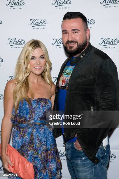 Tinsley Mortimer and Kiehl's President Chris Salgardo attend the unveiling of Limited Edition Kiehl's Acai Damage-Protecting Toning Mists to benefit...