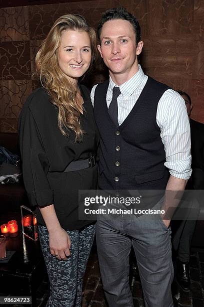 Actors Grace Gummer and Jonathan Tucker attend the after party for "Meskada" during the 2010 Tribeca Film Festival at Libation on April 22, 2010 in...