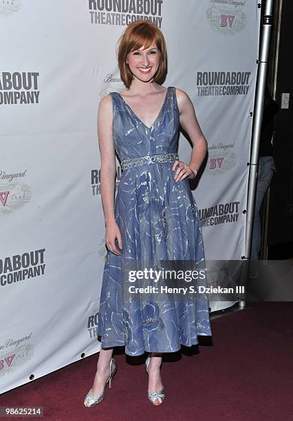 Actress Erin Mackey attends the opening night after party of "Sondheim on Sondheim" at Studio 54 on April 22, 2010 in New York, New York.