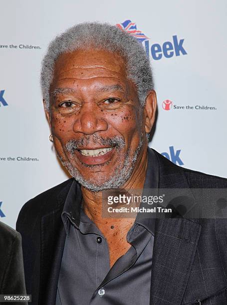 Morgan Freeman arrives to the BritWeek 2010 charity event: "Save The Children And Virgin Unite" held at the Beverly Wilshire hotel on April 22, 2010...