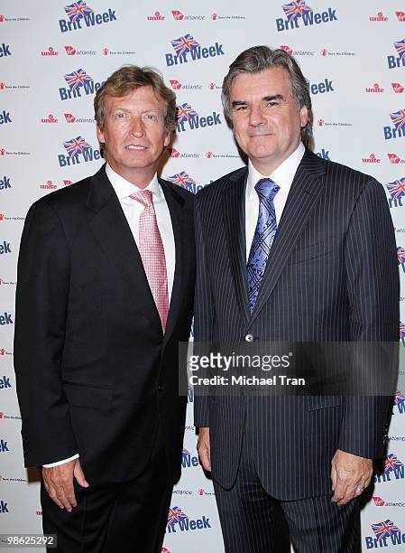 Nigel Lythgoe and Bob Peirce arrive to the BritWeek 2010 charity event: "Save The Children And Virgin Unite" held at the Beverly Wilshire hotel on...